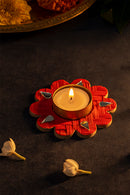 GreenKraft Marigold Handcrafted Bamboo Tea light Holder - Set of 5