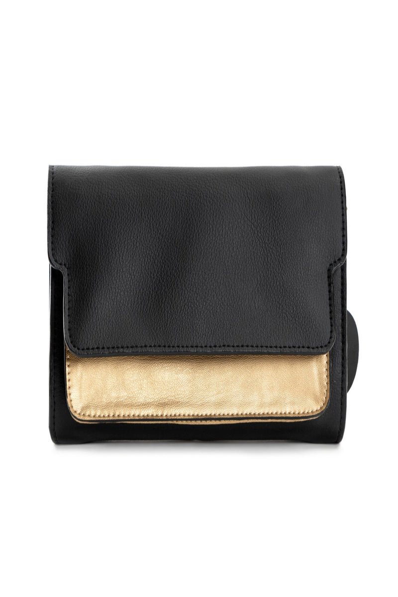 Green Hermitage Fides Vegan Leather Women's Wallet (Black & Gold)