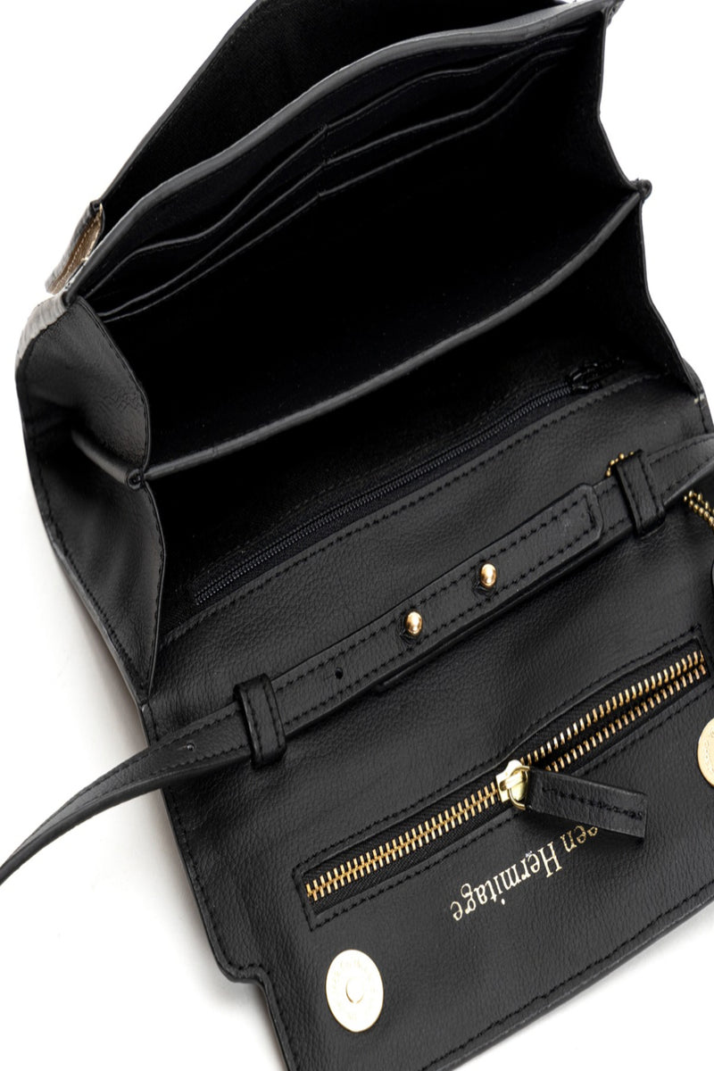 Green Hermitage Fides Vegan Leather Women's Wallet (Black & Gold)