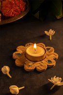 GreenKraft Marigold Handcrafted Bamboo Tea light Holder - Set of 5