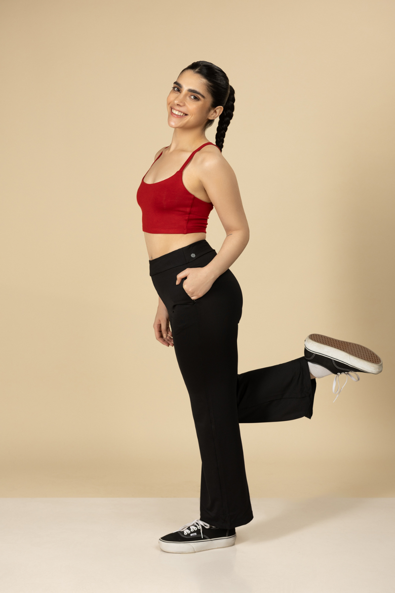 Carbontree Women Bold Red Bamboo Strappy Top