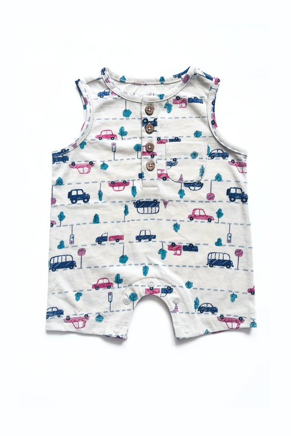 Momokos - 100% Organic Cotton Tiny Traveler Romper