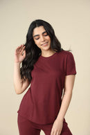Carbontree Women Sangria Tencel Tee