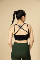 Carbontree Women Carbon Black Bamboo Strappy Top