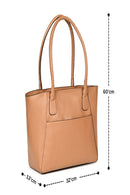 Green Hermitage Athena Vegan Leather Tote Bag (Caramel)