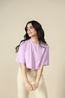 Carbontree Bamboo Women Lavender Haze Boxy Tee
