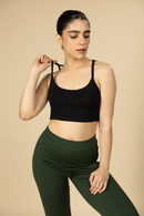 Carbontree Women Carbon Black Bamboo Strappy Top