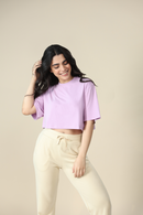 Carbontree Bamboo Women Lavender Haze Boxy Tee