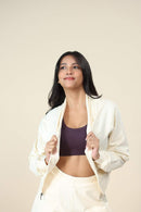 Carbontree Organic Cotton Women Butter Scotch Cropped Carbon Hoodie