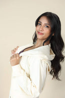 Carbontree Organic Cotton Women Butter Scotch Cropped Carbon Hoodie