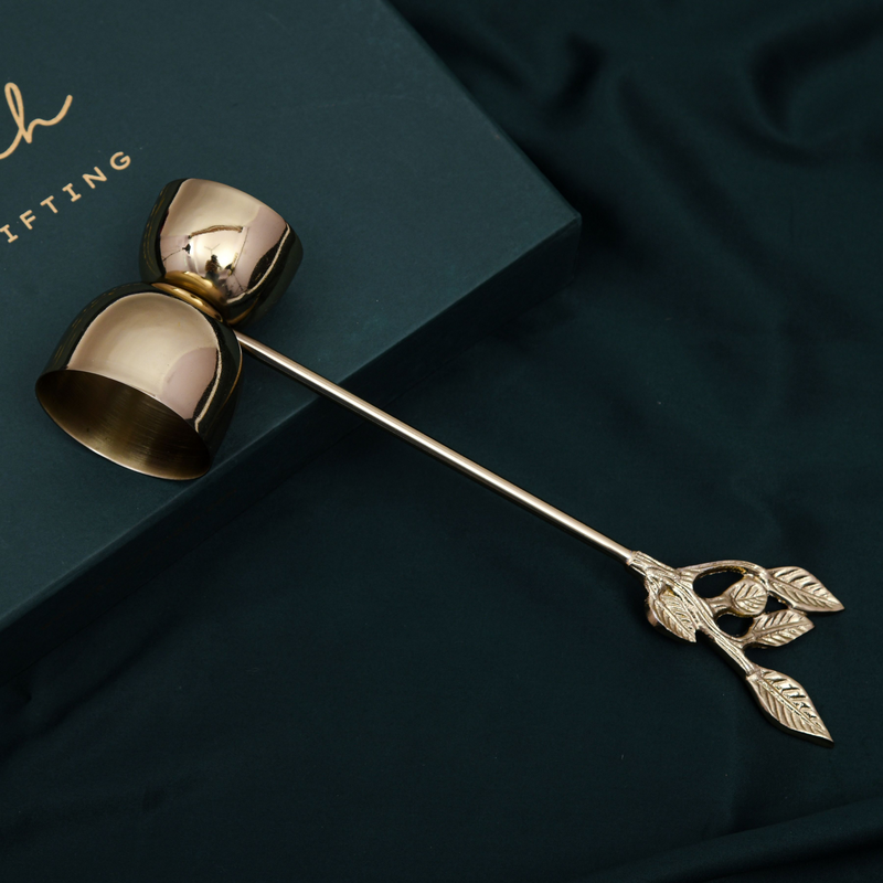 Pravaah Patram Bar Set, Solid Brass Handles, Luxury Gifting, Gold Finish