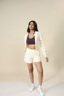 Carbontree Organic Cotton Women Butter Scotch Cropped Carbon Hoodie