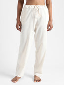 Livbio Organic Cotton & Naturally Dyed Hand Spun & Hand Woven Womens Natural White Pants