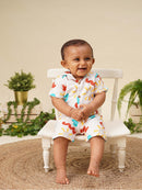 Greendigo Organic Cotton Pack of 2 Co-ords Set for Newborn Baby Boys - Off White