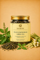 Saakya Tulsi Lemongrass Green Tea | Darjeeling Ayurvedic Blend | 50g