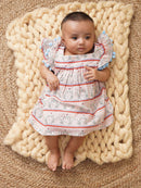 Greendigo Organic Cotton Pack of 1 Frock for Newborn Baby Girls - Pink