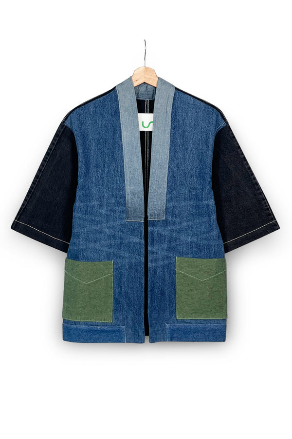 Un Denim - 100% Cotton Unisex Upcycled Denim Kimono Jacket | 204