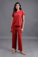 Carbontree Women Bold Red Bamboo Tee