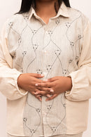 Rj Label Bloomstripe Offwhite Shirt Organic Kala Cotton Women