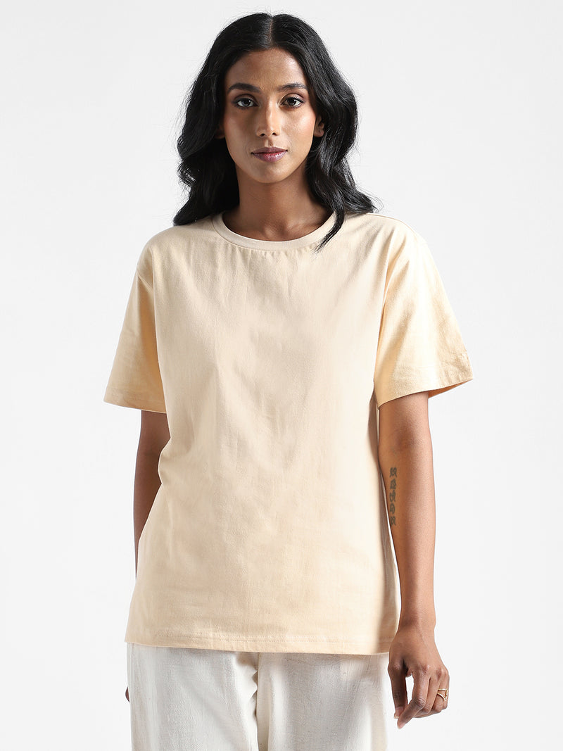 Livbio Organic Cotton & Naturally Dyed Rust Cream Women's T-shirt