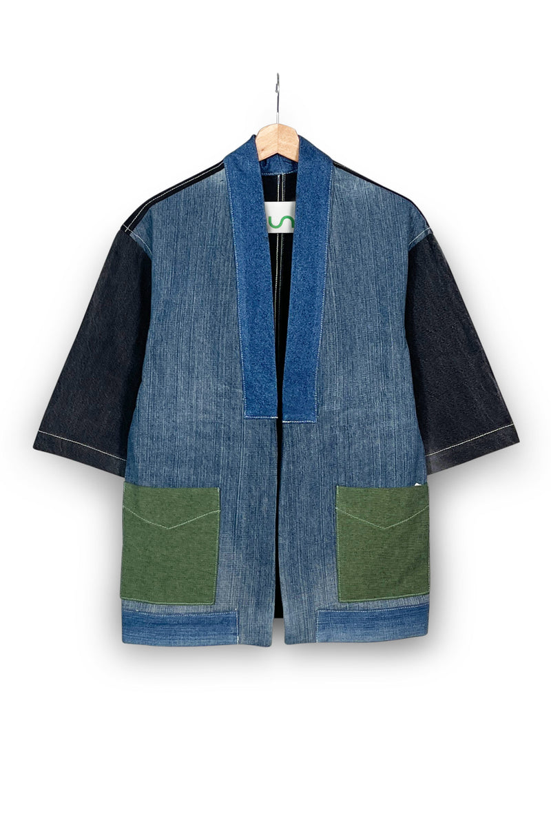 Un Denim - 100% Cotton Unisex Upcycled Denim Kimono Jacket | 203