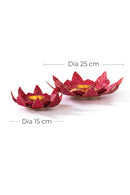 GreenKraft Lotus Handcrafted Bamboo Tealight Holder- Set of 2