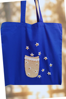 Shakti Kriti Unbleached Cotton Canvas Tote Bag | Women | Blue | Tote bag