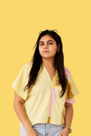 JOD Cotton Relaxed Fit Women Kaftan Top Yellow Signal Top