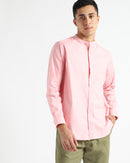 Livbio Organic Cotton & Naturally Dyed Mens Round Neck Pink Shirt