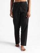 Livbio Organic Cotton & Naturally Dyed Hand Spun & Hand Woven Womens Iron Black Pants