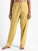 Livbio Organic Cotton & Naturally Dyed Hand Spun & Hand Woven Womens Turmeric Yellow Pants