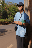 Un Denim  - Light Indigo Half-Sleeved Shirt | Lightweight Denim