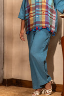 Rj Label Blue Pant Organic Kala Cotton Women
