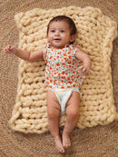 Greendigo Organic Cotton Pack of 2 Jhablas for Newborn Baby Girls - White and Pink