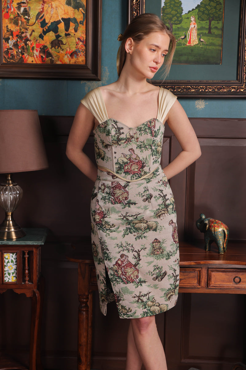 Label Muslin Ecru Etch Skirt Set