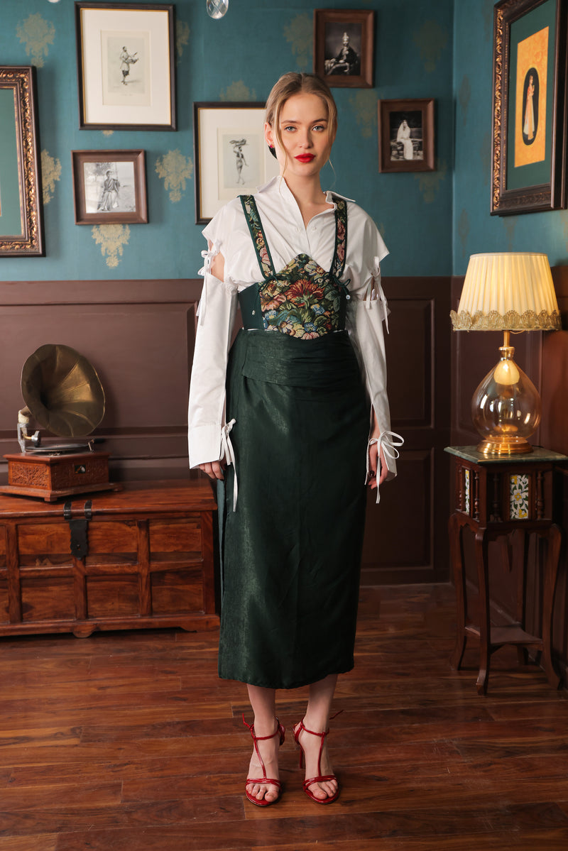 Label Muslin Emerald Poise Skirt Set