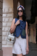 Un Denim - Dark Indigo Short Top X Waist Coat | Lightweight Denim