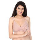 Bamboo Fabric Nursing Bra Maternity Bra For Breastfeeding Women | Peach