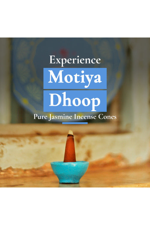 Boond Fragrances Blue Motiya Dhoop - Pure Jasmine Incense Cones | Pack of 25 incense cones