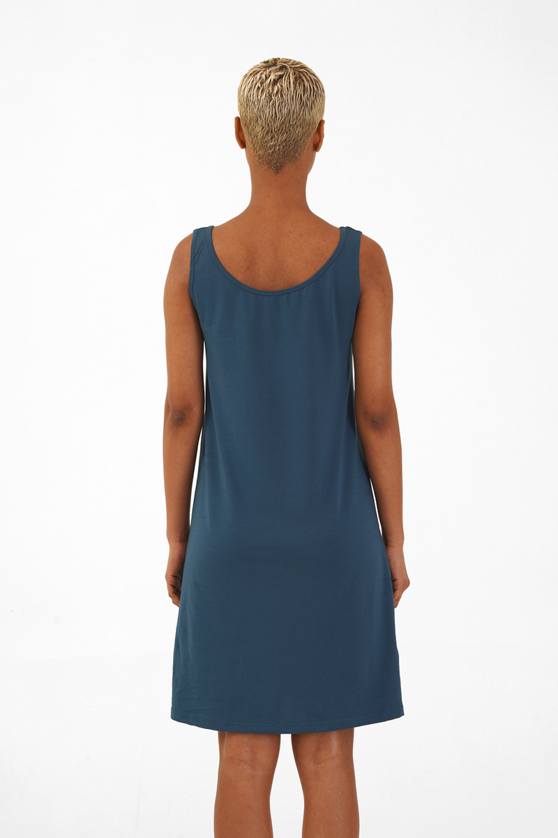 Nude & Not Organic Cotton Tank Dress (Majolica Blue)