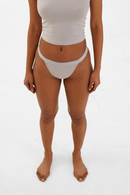 Nude & Not Organic Cotton Thongs (Ice Grey, Pack of 2)