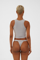 Nude & Not Organic Cotton Thongs (Ice Grey, Pack of 2)