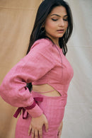 The Conscious Closet Rose Shell Detachable Dress in Linen