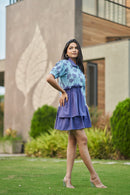 The Conscious Closet Blueberry Haze  Casper Leafy Detachable Dress