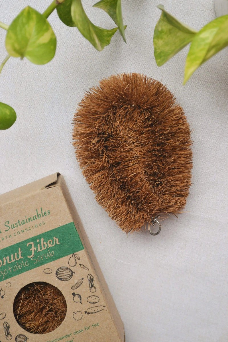 Almitra Sustainables Coconut Fiber – Cleaning Kit (Pack of 5 Coir Brushes)