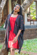 AASTEY-BLACK JAMDANI JACKET