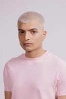 Carbontree Organic Cotton Men Vintage Pink Mel Carbon Lightweight T-Shirt