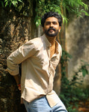 Islands of Loom Organic Cotton Men's Beige Sandstone Shirt