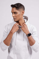 Carbontree Organic Cotton Men Mist Mel Mens Carbon Hoodies