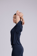 Carbontree Women Mid Night Navy Bamboo Tee